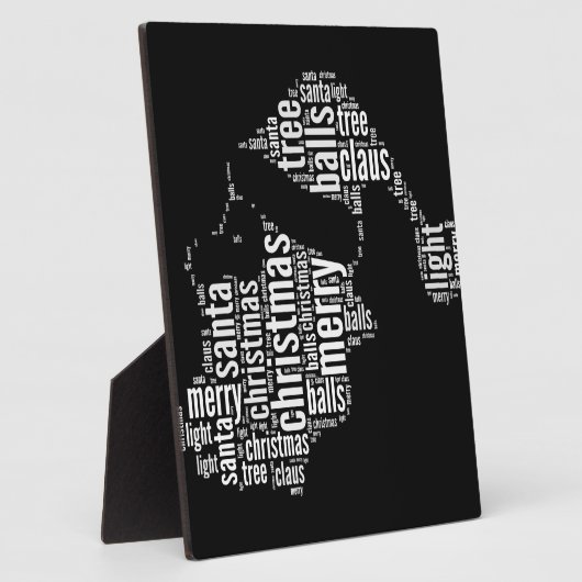 Funny Black White Merry kerstkerstkerstkerstkerstk Fotoplaat (Zijkant)
