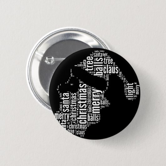Funny Black White Merry kerstkerstkerstkerstkerstk Ronde Button 5,7 Cm (Voorkant /achterkant)