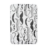 Funny Black & White Mustache Design Badmat (Voorkant Verticaal)