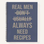 Funny Blank Recipe Book Gag Gift for Men Notitieboek (Voorkant)