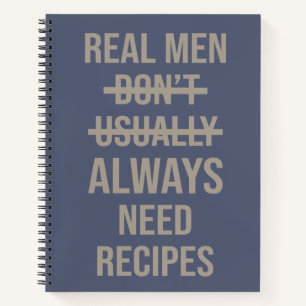 Funny Blank Recipe Book Gag Gift for Men Notitieboek