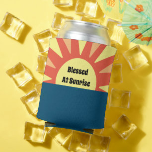Funny "Blessed at Sunrise" kleurrijke bruiloft voo Blikjeskoeler