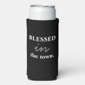 Funny "Blessed in the Town" zwart-wit (Seltzer Voorkant)