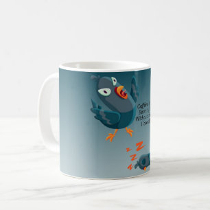 Funny Bleu Angry Bird Coffee Mug