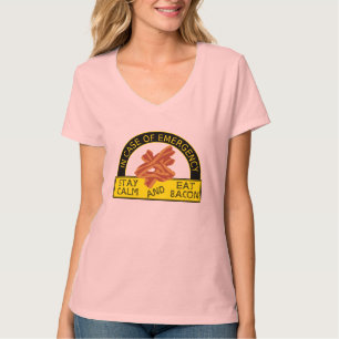 Funny Blijf kalm, Eat Bacon Shirt