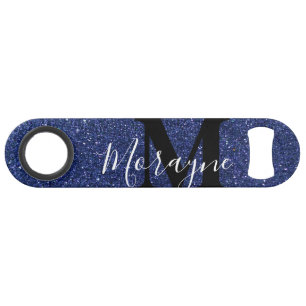 Funny Bling Drink Navy Blue Glitter Sparkles Speed Flessenopener