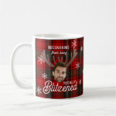 Funny Blitzened Custom Face Christmas Mug Koffiemok (Links)