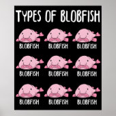 Funny Blobfish Gift Girls booys Underwater Blobfis Poster (Voorkant)