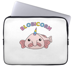 Funny Blobfish Unicorn Blobicorn Laptop Sleeve