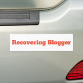 Funny Blogger Bumpersticker (Op auto)
