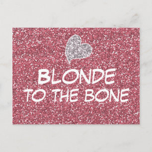 Funny Blonde aan het Bone Quote Briefkaart