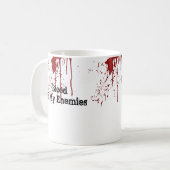 Funny Blood of My Enemies Coffee Mok (Voorkant links)