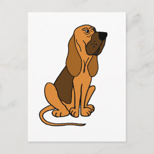 Funny Bloodhound Puppy Dog Briefkaart