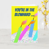 Funny Blowhard Hall of Flame Birthday Kaart (Gele Bloem)