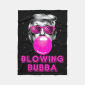 Funny Blowing Bubba  Fleece Deken (Voorkant)