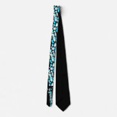 Funny Blue Abstract Giraffe Animal Print Stropdas (Achterkant)
