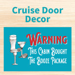 Funny Blue Booze Cabine Porte Croisière Magnet nav<br><div class="desc">Aimant amusant pour votre porte cabine de bateau de croisière. Dessin de style vintage de verre à bière, verre margarita et verre martini. Avertissez vos compagnons de croisière que beaucoup de fêtes vont se produire. Typographie amusante Avertissement Ce Cabine A Acheté Le Paquet Booze. Le thème rouge, bleu blanc et...</div>