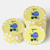 Funny blue cement mixer cartoon illustratie poker chips (Opstapeling)