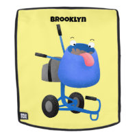 Funny blue cement mixer cartoon illustratie