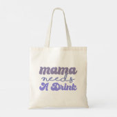 Funny Blue en Paarse Mama heeft een Drink nodig Tote Bag (Achterkant)