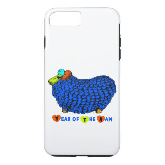 Funny Blue Ram Chinees jaar Zodiac iPhone iPhone 8 Plus / 7 Plus Hoesje