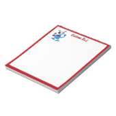 Funny Blue Reindeer Kerstfeestdag personaliseren Notitieblok (Gedraaid)