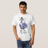 Funny Blue Turkey Gobble T Shirt (Voorkant volledig)
