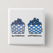 Funny Blueberries Cartoon Blueberry Lover Button (Voorkant)