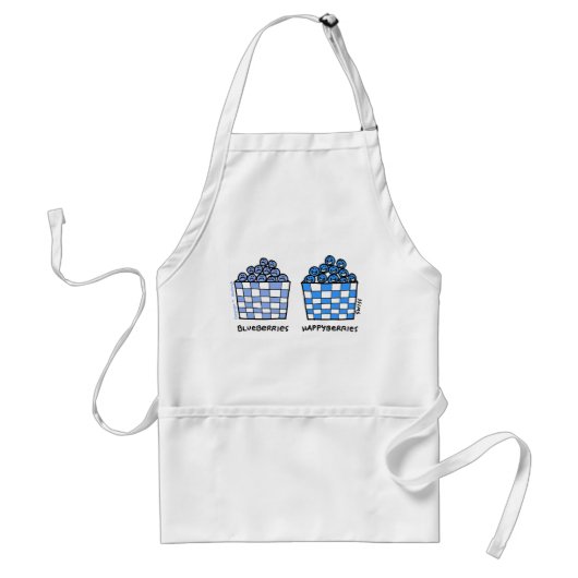 Funny Blueberries Cartoon Kitchen Apron Standaard Schort (Voorkant)