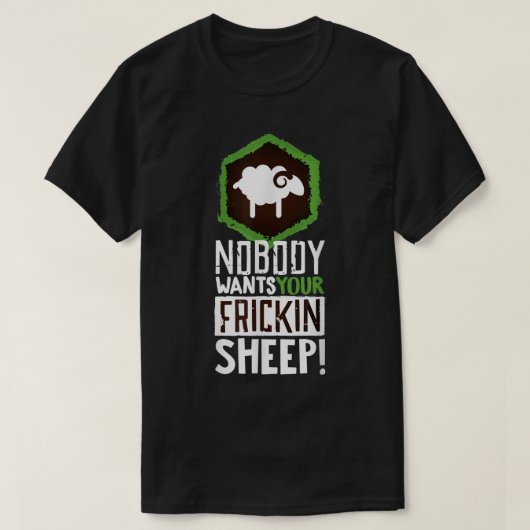 Funny Board Game Trading Sheep Design T-shirt (Design voorkant)