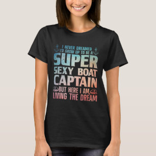 Funny Boat Kapitein Design for Men Women Boeing T-shirt