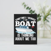 Funny Boating Captain Sailing Humor Briefkaart (Staand voorkant)