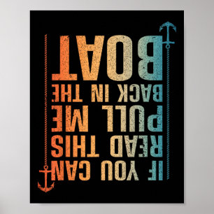 Funny Boating Design for Men Boating Boater Poster