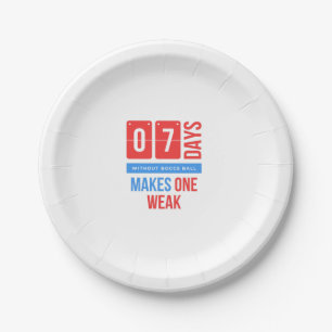 Funny bocce ball-citaat papieren bordje