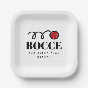 Funny bocce ball party, aangepast wegwerpbaar papieren bordje