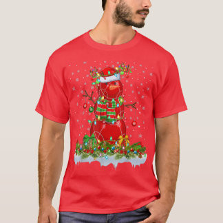 Funny Bocce Ball Snowman Xmas Lights Bocce Christm T-shirt