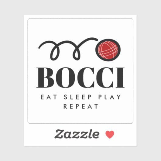 Funny bocce ball vinyl sticker voor bocci lover (Vel)