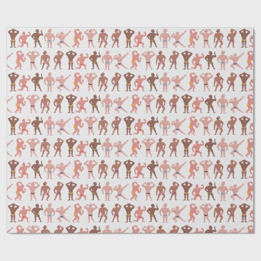 Funny Body Builder — Verpakkingspapier Cadeaupapier (Vlak)