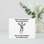 Funny Bodybuilder Shirt Briefkaart (Staand voorkant)