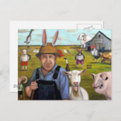 Funny Boerderij Briefkaart (Voorkant / Achterkant)