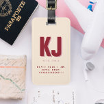 Funny Bold Personnalisé Monogramme<br><div class="desc">Design moderne avec typographie rouge audacieuse sur arrière - plan rose vif. Peut être customisé à n'importe quelle couleur. Il n’est pas meilleur que ce combo couleur. Moderne et amusant, les étonnantes nuances de rose et de rouge pomme bonbon sont absolument charmants et sucrés! Ajoutez vos coordonnées à l'arrière ou...</div>