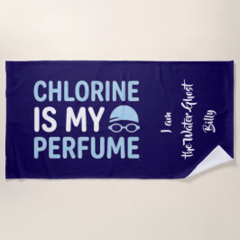 Funny Bold Typographic Swimmer Design Strandlaken