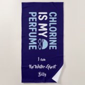 Funny Bold Typographic Swimmer Design Strandlaken (Voorkant)