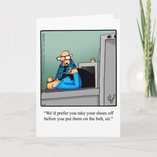 Funny Bon Voyage Humour Carte de voeux (Devant)