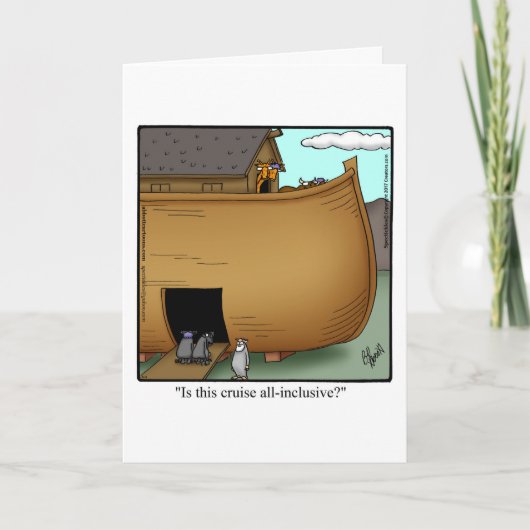Funny Bon Voyage Humour Carte de voeux (Devant)