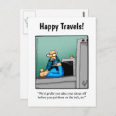 Funny Bon Voyage Humour Carte postale (Devant / Derrière)