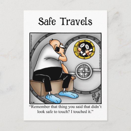 Funny Bon Voyage Humour Carte postale (Devant)