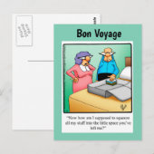 Funny Bon Voyage Humour Carte postale (Devant / Derrière)