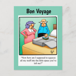 Funny Bon Voyage Humour Carte postale