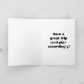 Funny Bon Voyage Road Trip Carte de voeux (Intérieur)